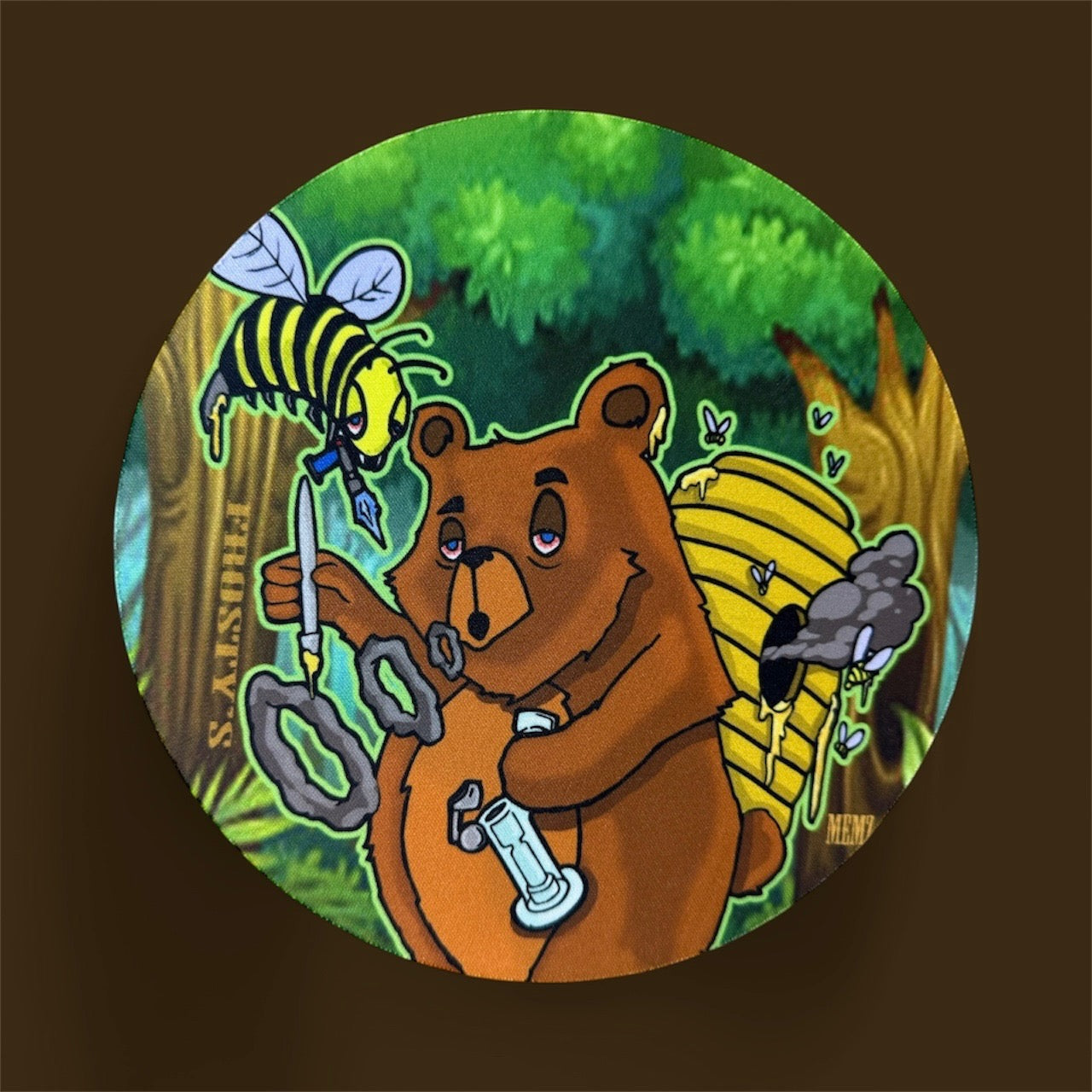 Frostys Bear old school dab mat